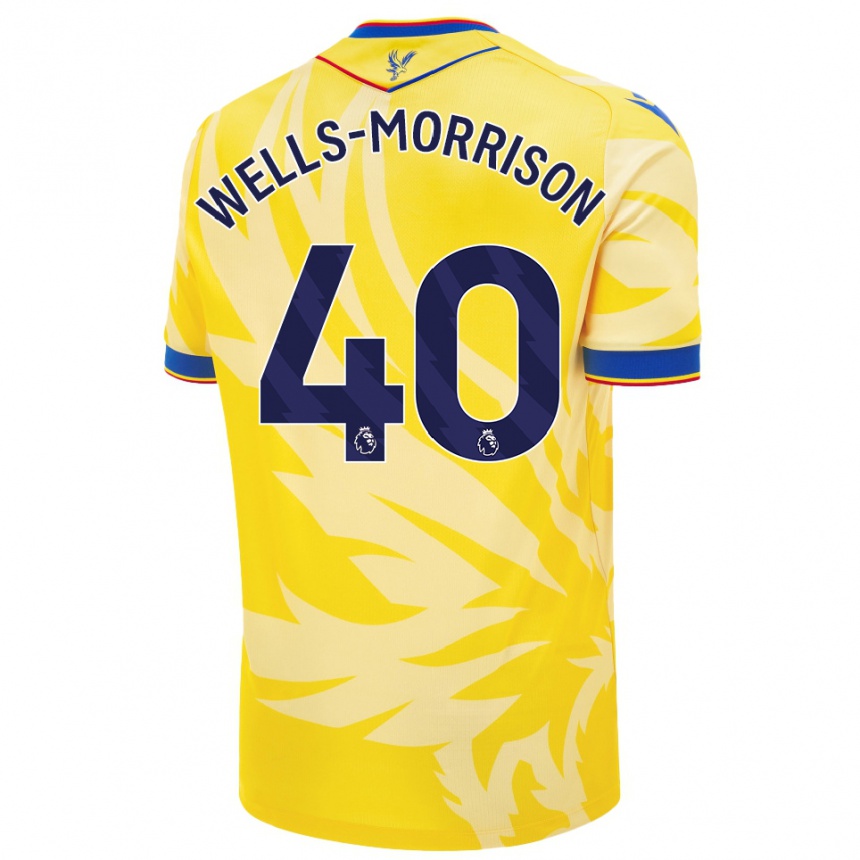 Kids Football Jack Wells-Morrison #40 Yellow Away Jersey 2024/25 T-Shirt Uk