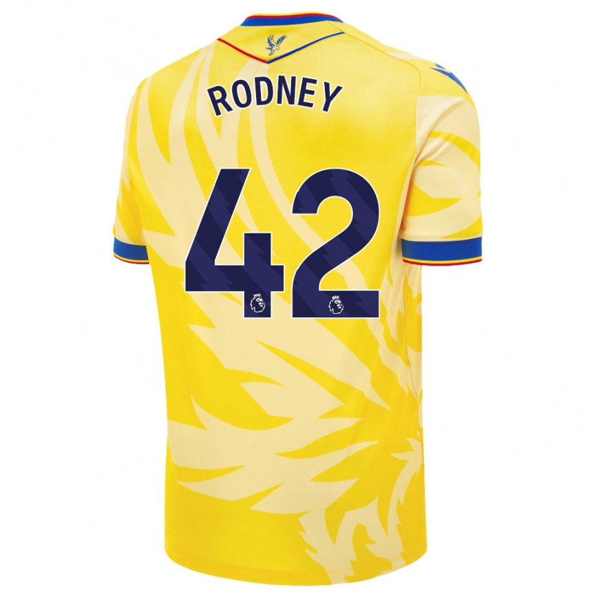 Kids Football Kaden Rodney #42 Yellow Away Jersey 2024/25 T-Shirt Uk