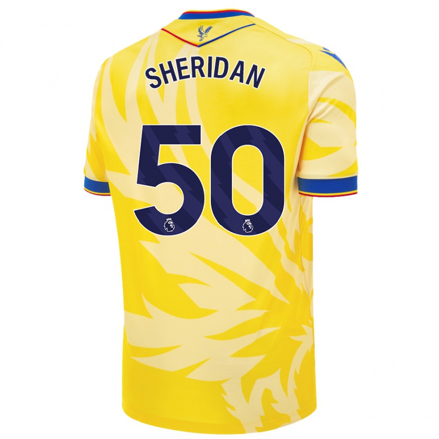 Kids Football Joe Sheridan #50 Yellow Away Jersey 2024/25 T-Shirt Uk