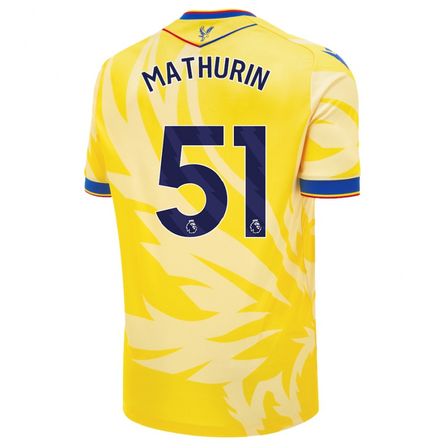 Kids Football Roshaun Mathurin #51 Yellow Away Jersey 2024/25 T-Shirt Uk