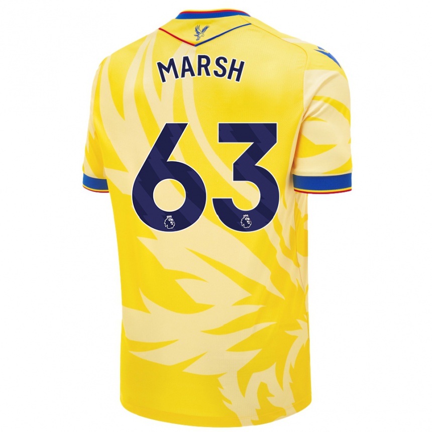 Kids Football Zach Marsh #63 Yellow Away Jersey 2024/25 T-Shirt Uk