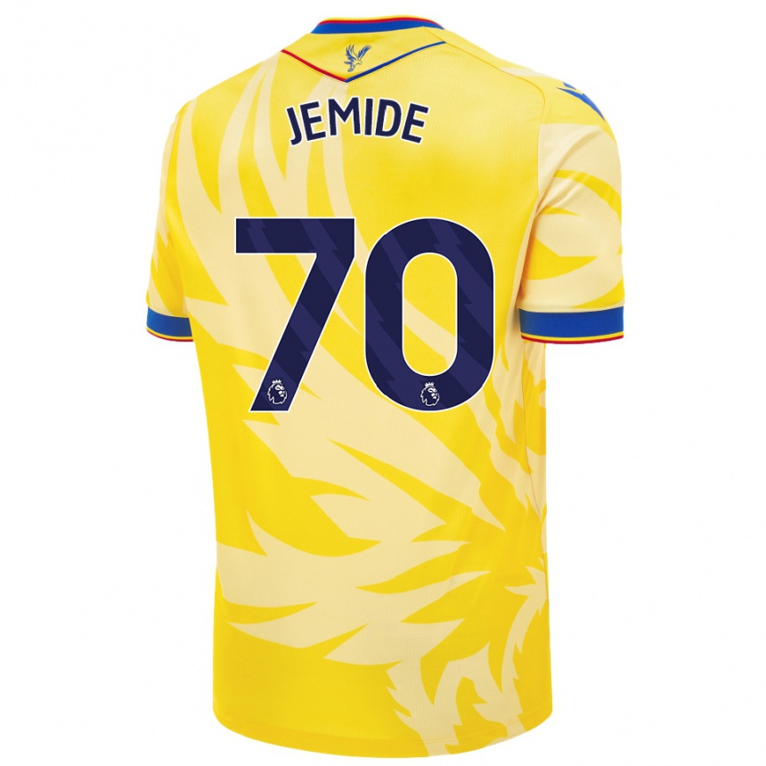 Kids Football Mofe Jemide #70 Yellow Away Jersey 2024/25 T-Shirt Uk