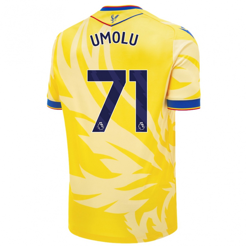 Kids Football Jemiah Umolu #71 Yellow Away Jersey 2024/25 T-Shirt Uk