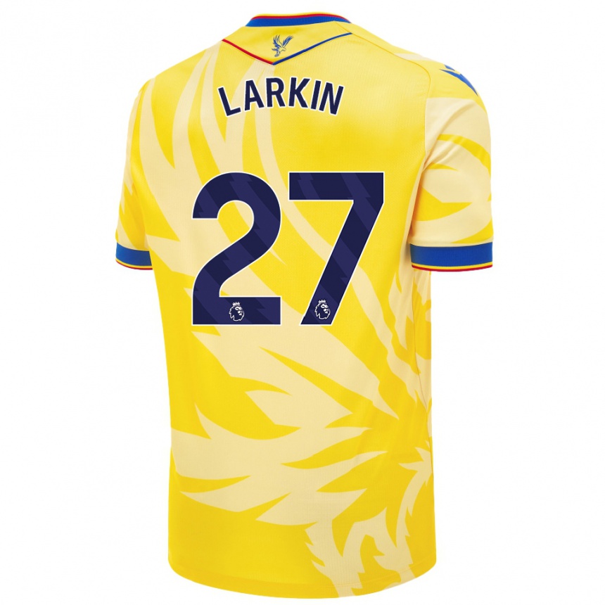 Kids Football Abbie Larkin #27 Yellow Away Jersey 2024/25 T-Shirt Uk