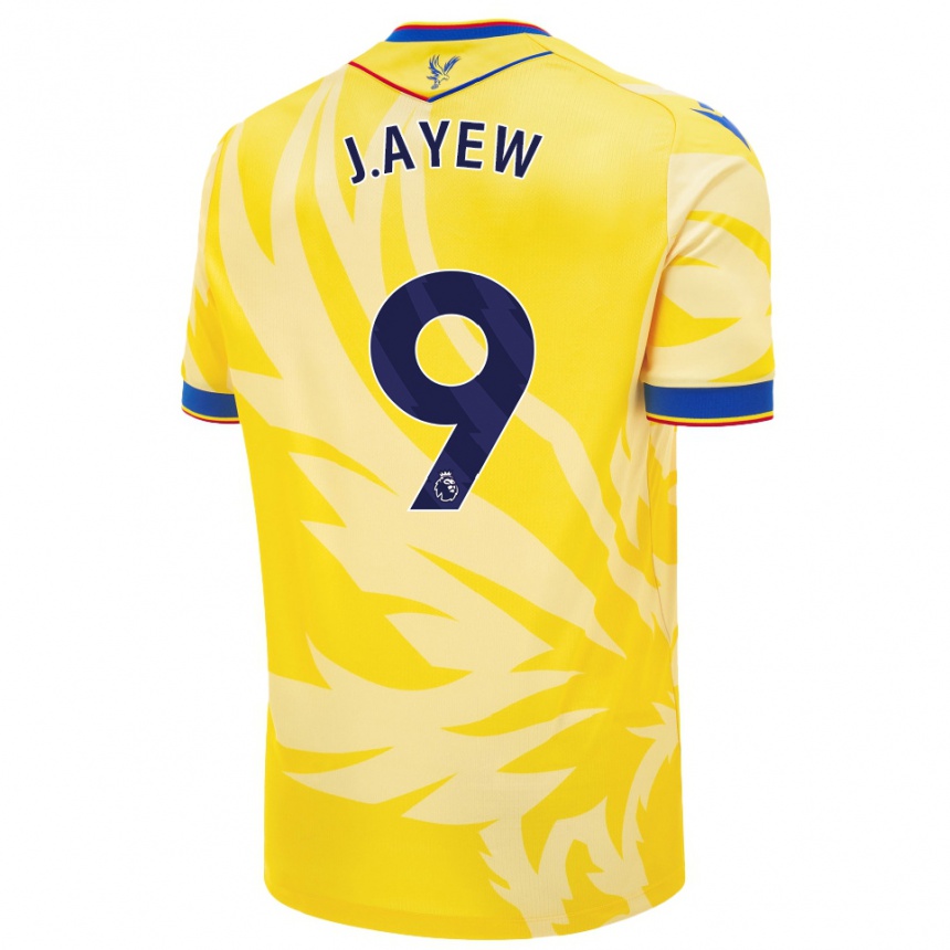 Kids Football Jordan Ayew #9 Yellow Away Jersey 2024/25 T-Shirt Uk