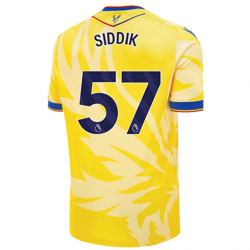 Kids Football Cardo Siddik #57 Yellow Away Jersey 2024/25 T-Shirt Uk