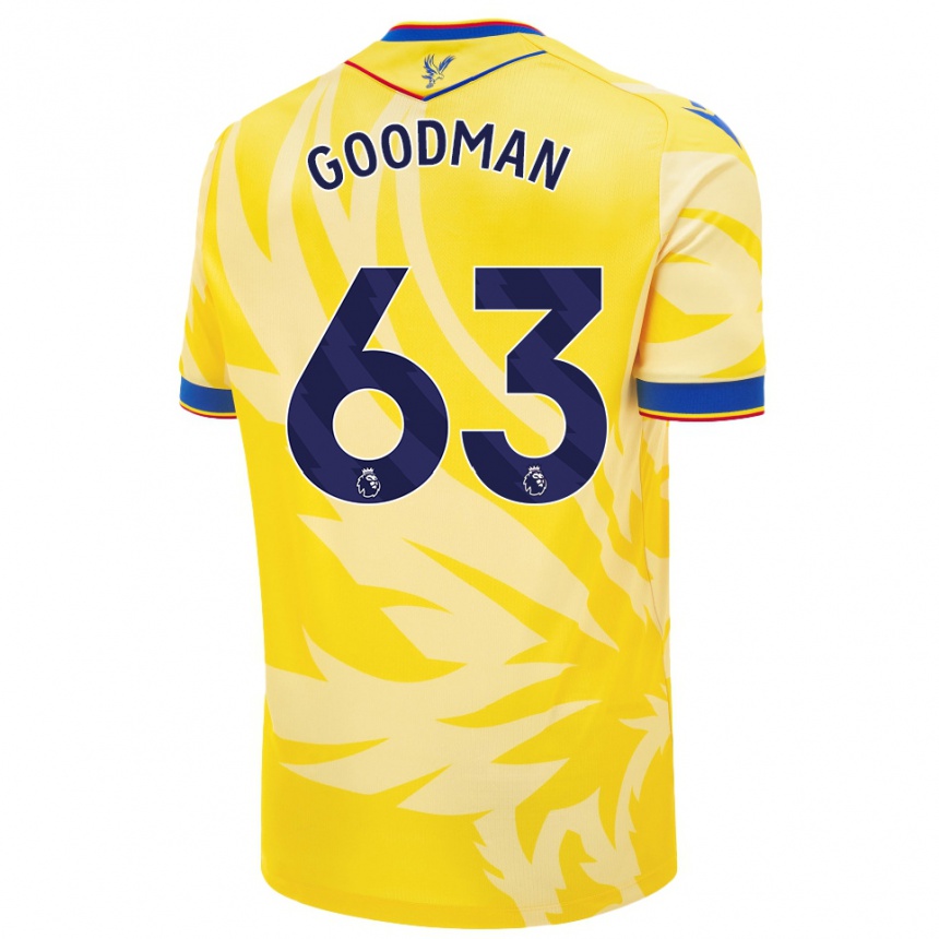 Kids Football Owen Goodman #63 Yellow Away Jersey 2024/25 T-Shirt Uk