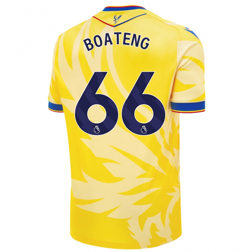 Kids Football David Boateng #66 Yellow Away Jersey 2024/25 T-Shirt Uk