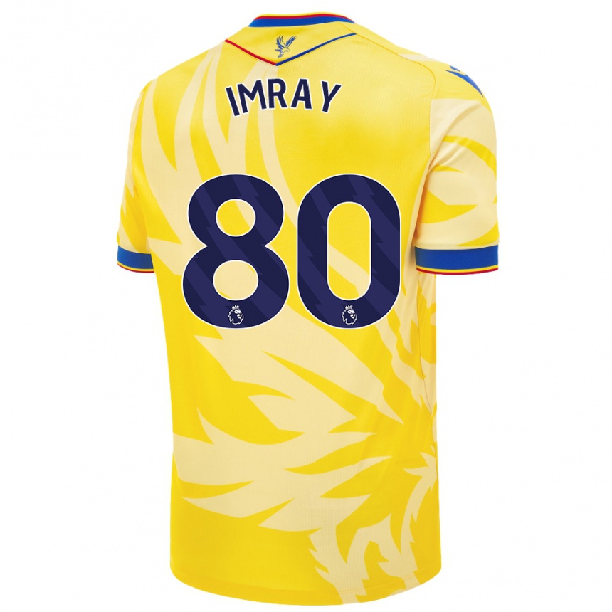 Kids Football Danny Imray #80 Yellow Away Jersey 2024/25 T-Shirt Uk