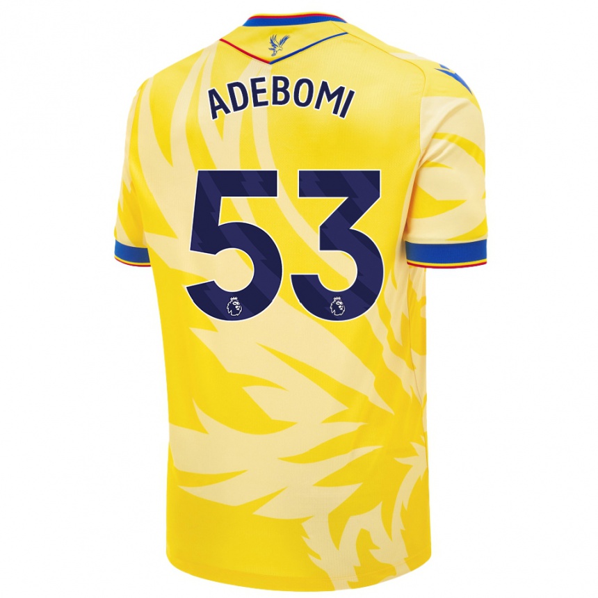 Kids Football Ademola Ola Adebomi #53 Yellow Away Jersey 2024/25 T-Shirt Uk