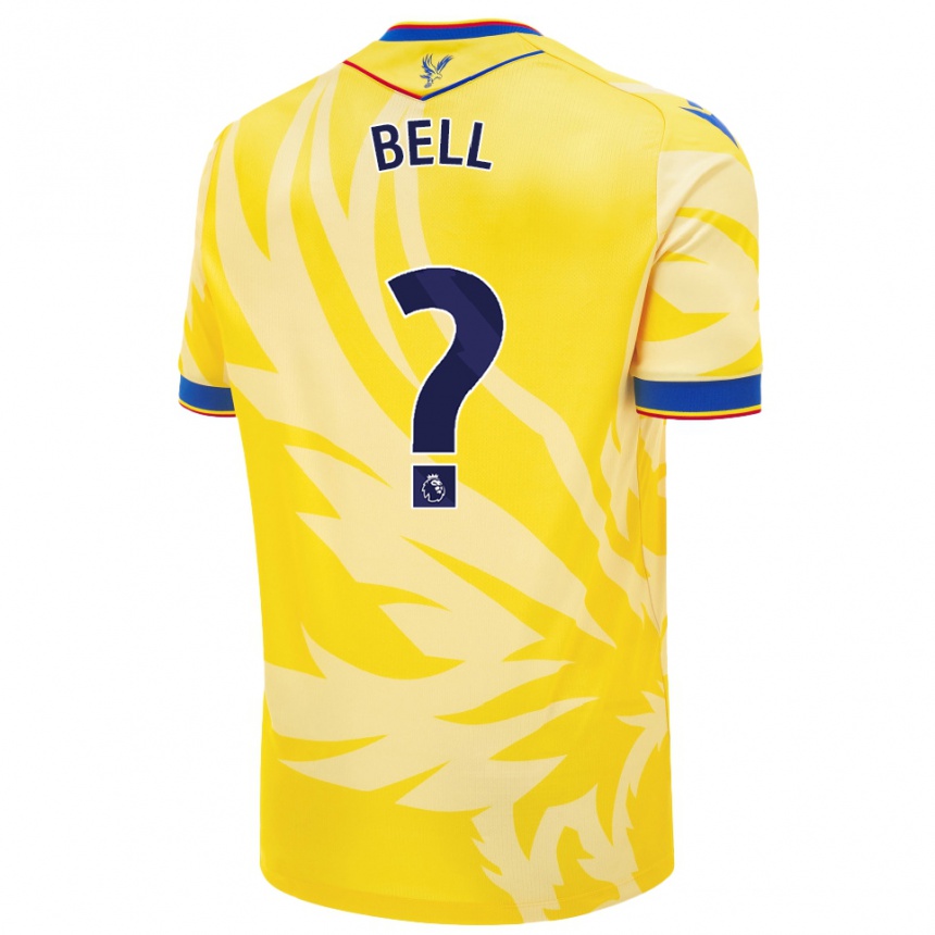 Kids Football Freddie Bell #0 Yellow Away Jersey 2024/25 T-Shirt Uk