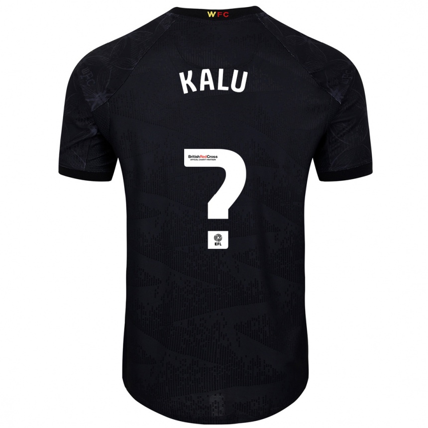 Kids Football Samuel Kalu #0 Black White Away Jersey 2024/25 T-Shirt Uk