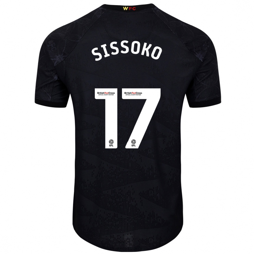 Kids Football Moussa Sissoko #17 Black White Away Jersey 2024/25 T-Shirt Uk