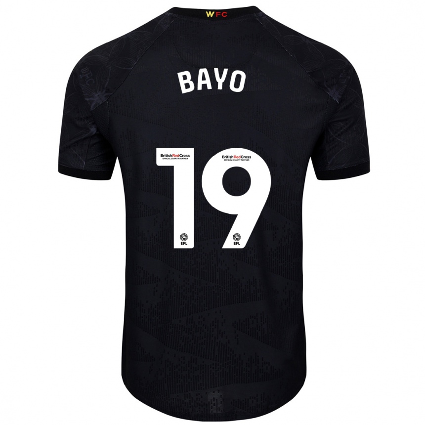 Kids Football Vakoun Bayo #19 Black White Away Jersey 2024/25 T-Shirt Uk