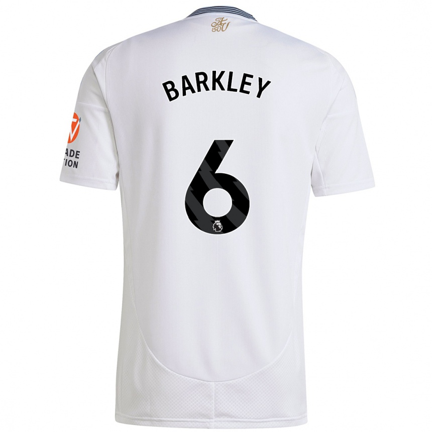 Kids Football Ross Barkley #6 White Away Jersey 2024/25 T-Shirt Uk