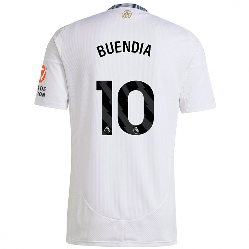 Kids Football Emiliano Buendía #10 White Away Jersey 2024/25 T-Shirt Uk