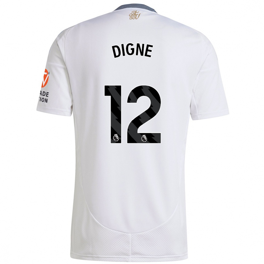 Kids Football Lucas Digne #12 White Away Jersey 2024/25 T-Shirt Uk