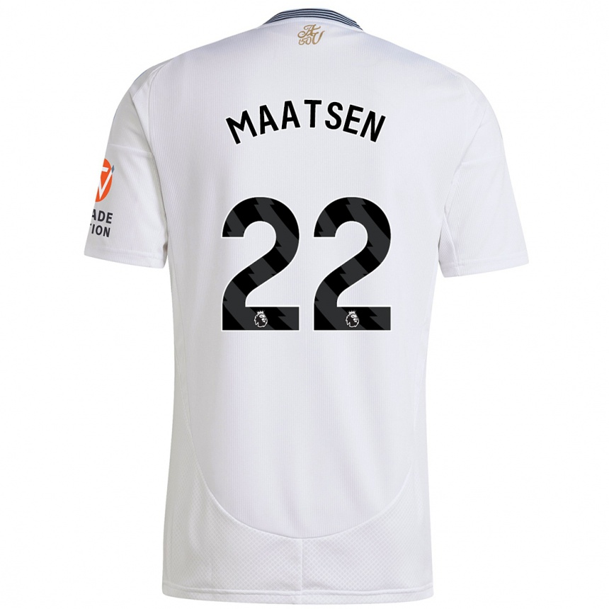 Kids Football Ian Maatsen #22 White Away Jersey 2024/25 T-Shirt Uk