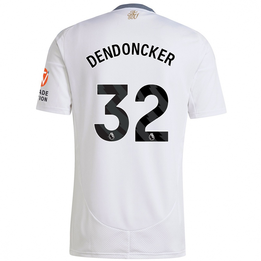 Kids Football Leander Dendoncker #32 White Away Jersey 2024/25 T-Shirt Uk