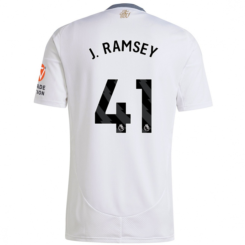 Kids Football Jacob Ramsey #41 White Away Jersey 2024/25 T-Shirt Uk