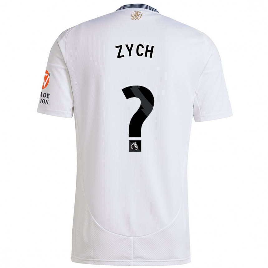 Kids Football Oliwier Zych #0 White Away Jersey 2024/25 T-Shirt Uk