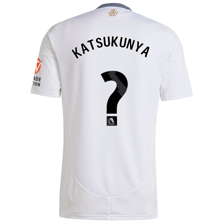 Kids Football Thierry Katsukunya #0 White Away Jersey 2024/25 T-Shirt Uk