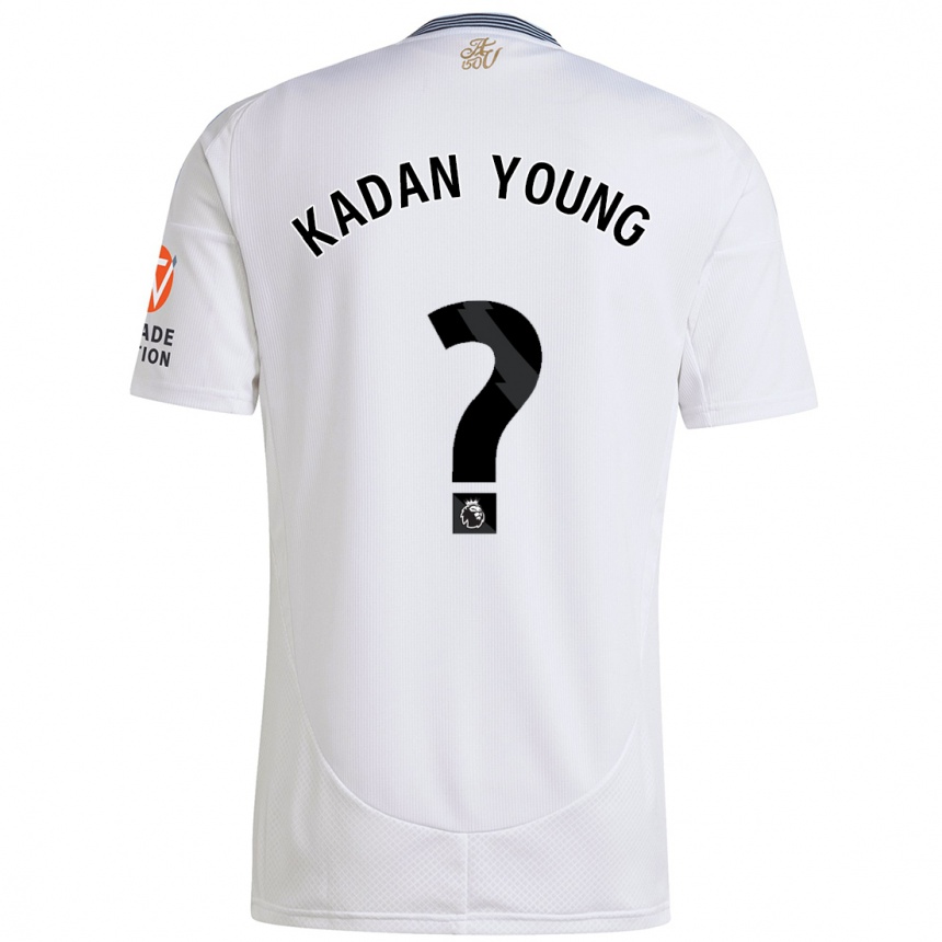 Kids Football Kadan Young #0 White Away Jersey 2024/25 T-Shirt Uk