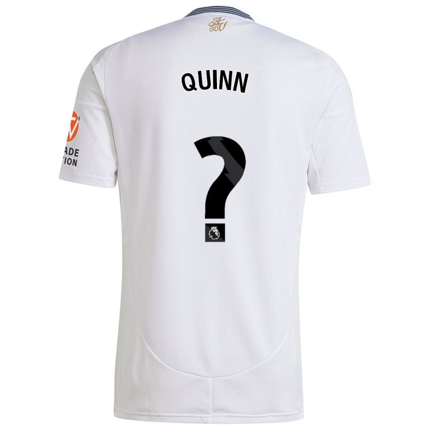 Kids Football Keilan Quinn #0 White Away Jersey 2024/25 T-Shirt Uk