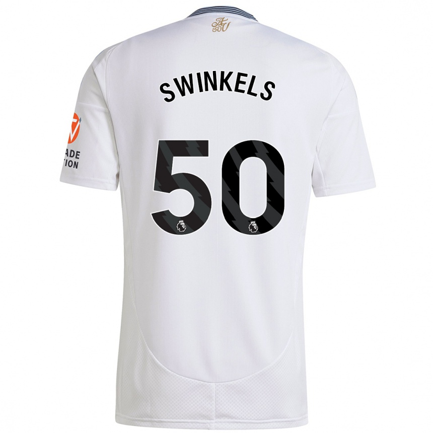 Kids Football Sil Swinkels #50 White Away Jersey 2024/25 T-Shirt Uk