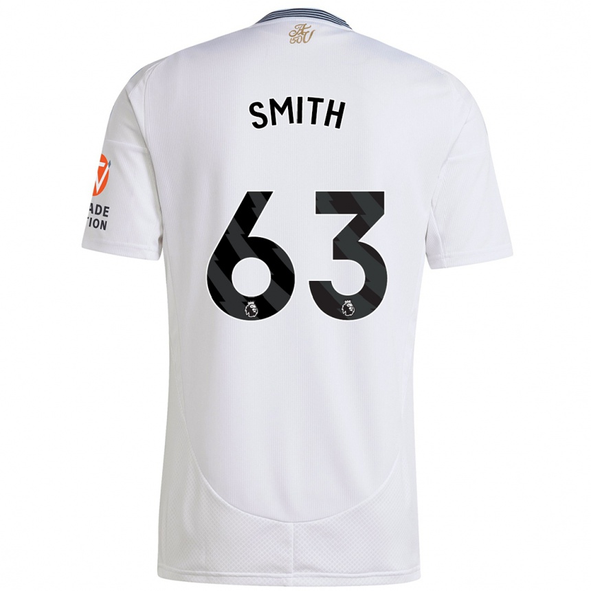 Kids Football Kerr Smith #63 White Away Jersey 2024/25 T-Shirt Uk