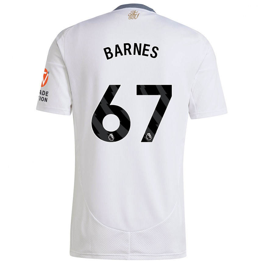 Kids Football Mikell Barnes #67 White Away Jersey 2024/25 T-Shirt Uk