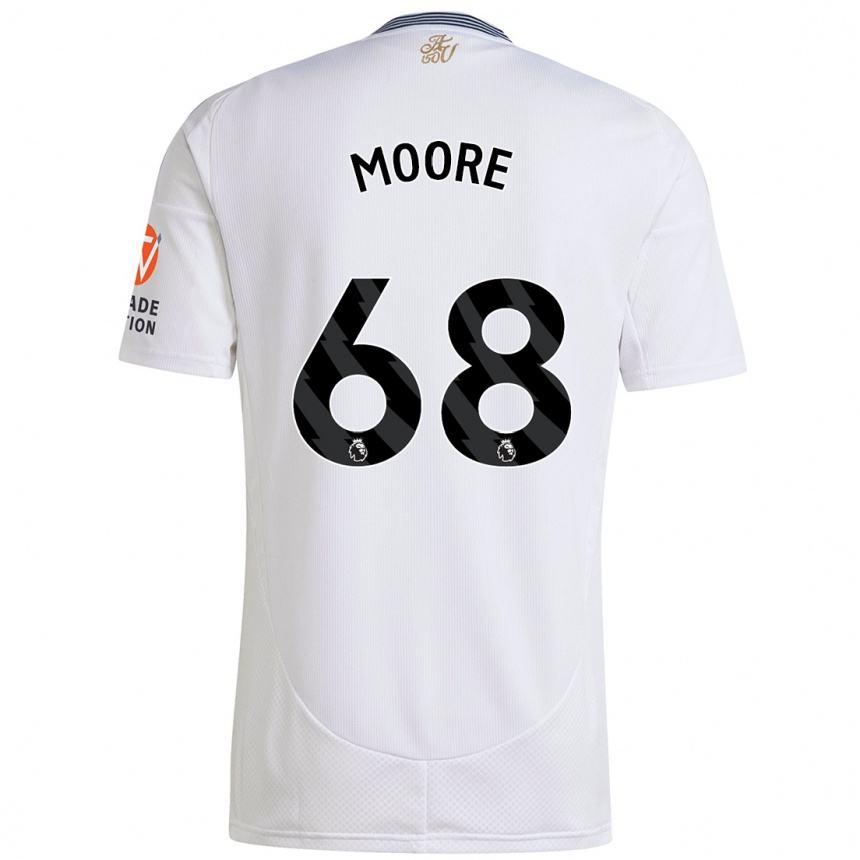 Kids Football Kobei Moore #68 White Away Jersey 2024/25 T-Shirt Uk