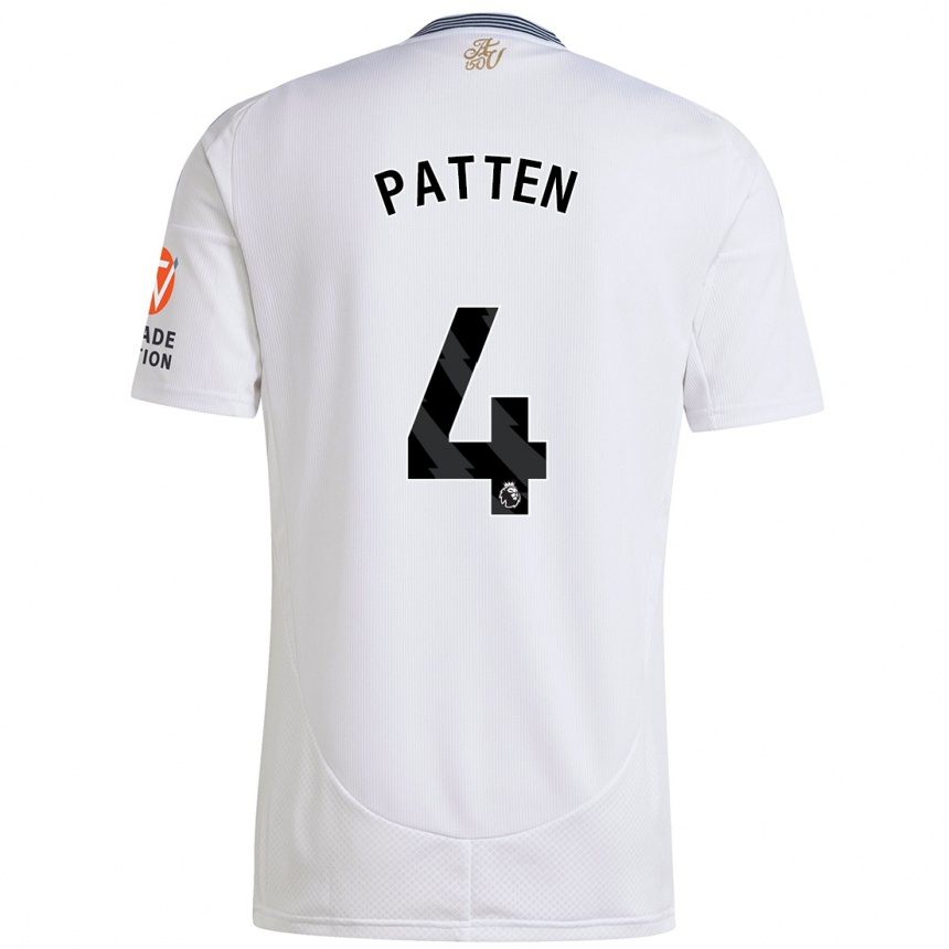 Kids Football Anna Patten #4 White Away Jersey 2024/25 T-Shirt Uk