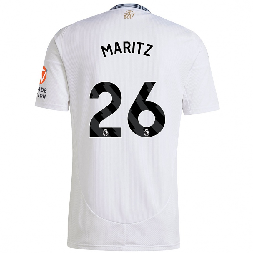 Kids Football Noelle Maritz #26 White Away Jersey 2024/25 T-Shirt Uk