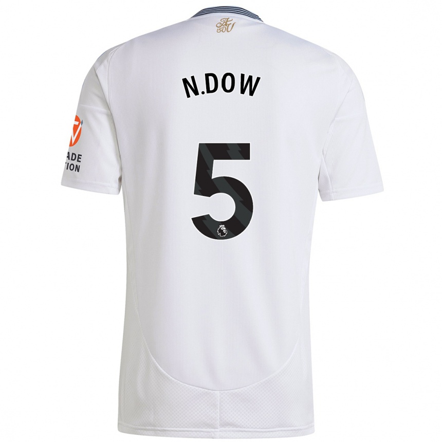 Kids Football Elisha N'dow #5 White Away Jersey 2024/25 T-Shirt Uk