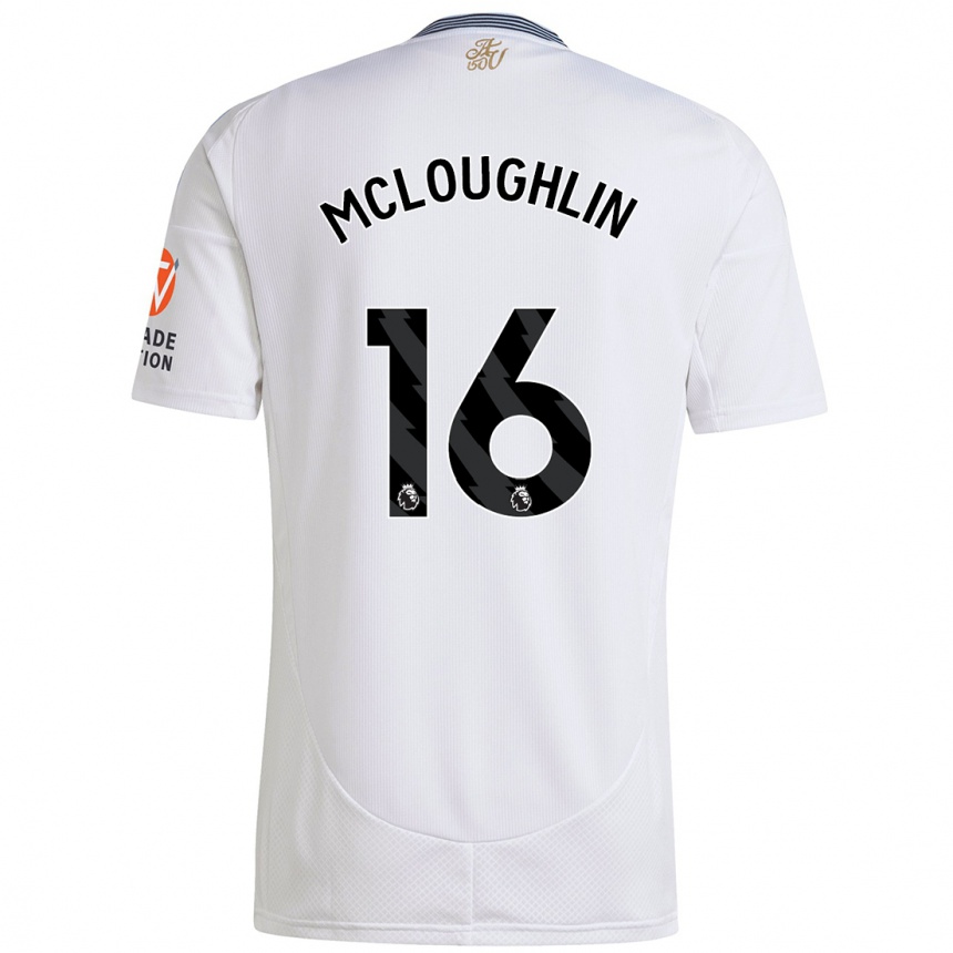 Kids Football Olivia Mcloughlin #16 White Away Jersey 2024/25 T-Shirt Uk