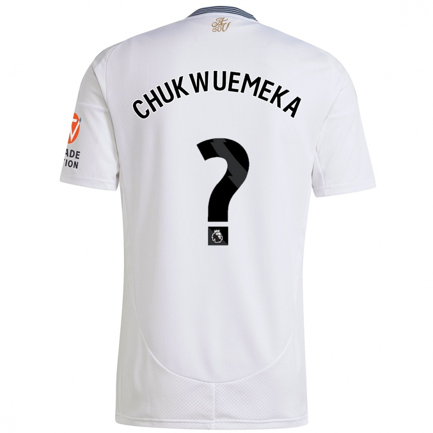 Kids Football Caleb Chukwuemeka #0 White Away Jersey 2024/25 T-Shirt Uk