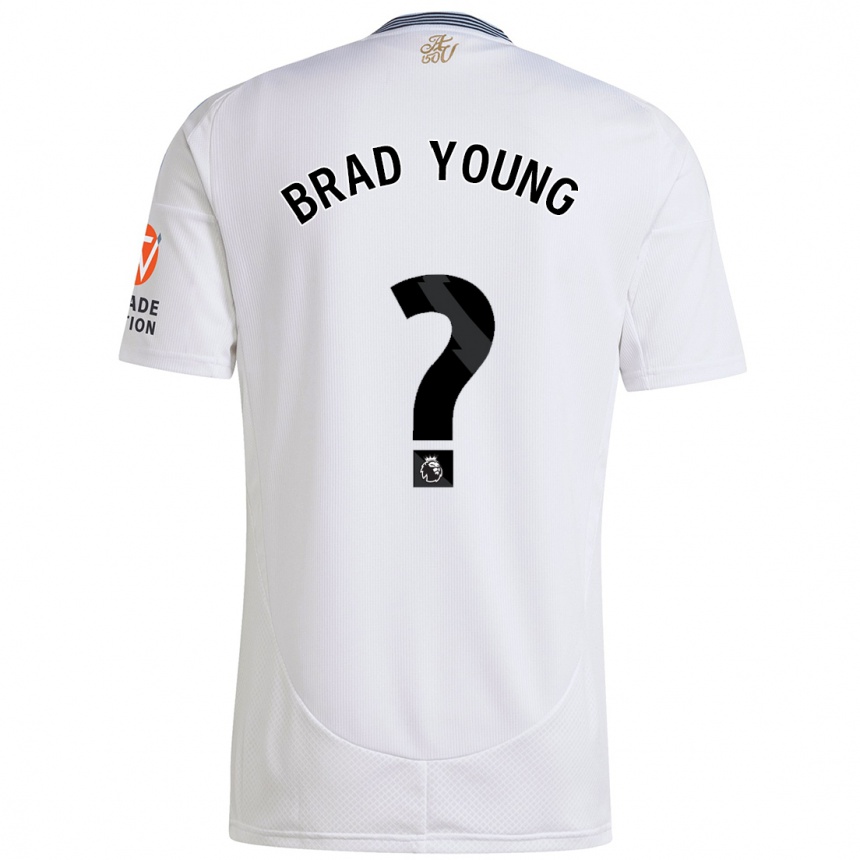 Kids Football Brad Young #0 White Away Jersey 2024/25 T-Shirt Uk