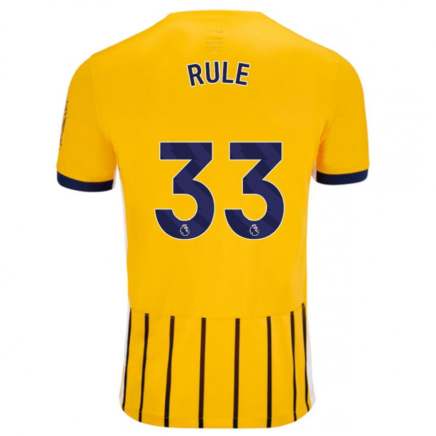 Kids Football Charlize Jayde Rule #33 Gold Blue Pinstripes Away Jersey 2024/25 T-Shirt Uk