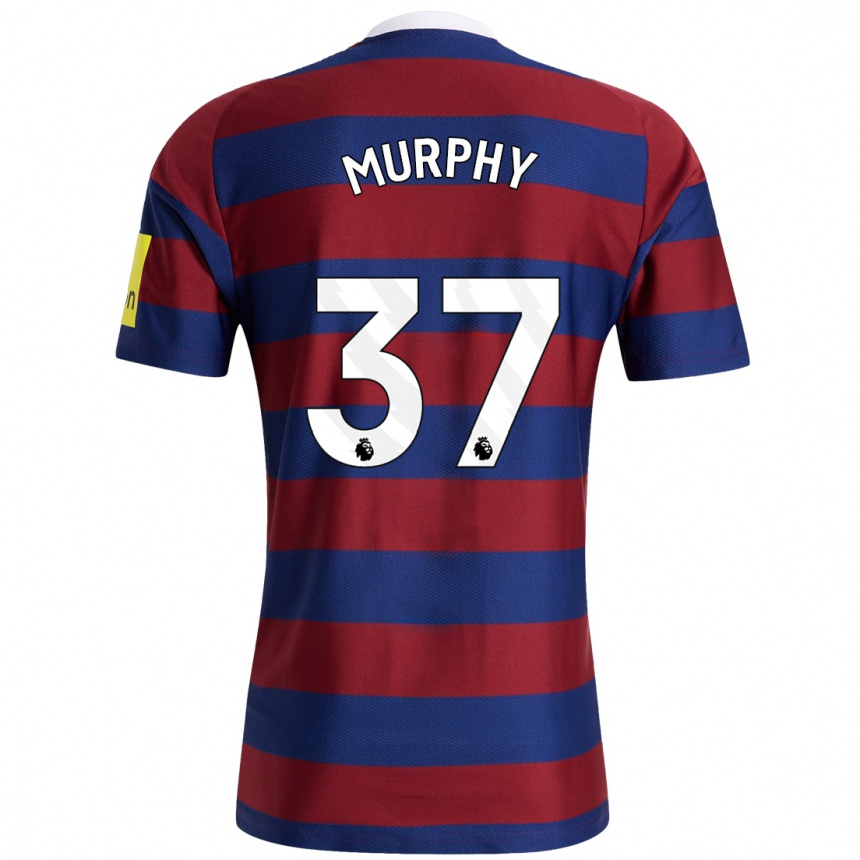 Kids Football Alex Murphy #37 Burgundy Navy Blue Away Jersey 2024/25 T-Shirt Uk