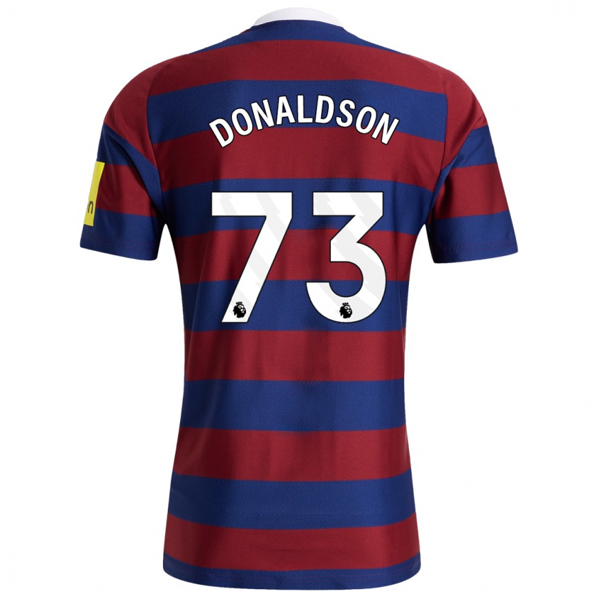 Kids Football Josh Donaldson #73 Burgundy Navy Blue Away Jersey 2024/25 T-Shirt Uk