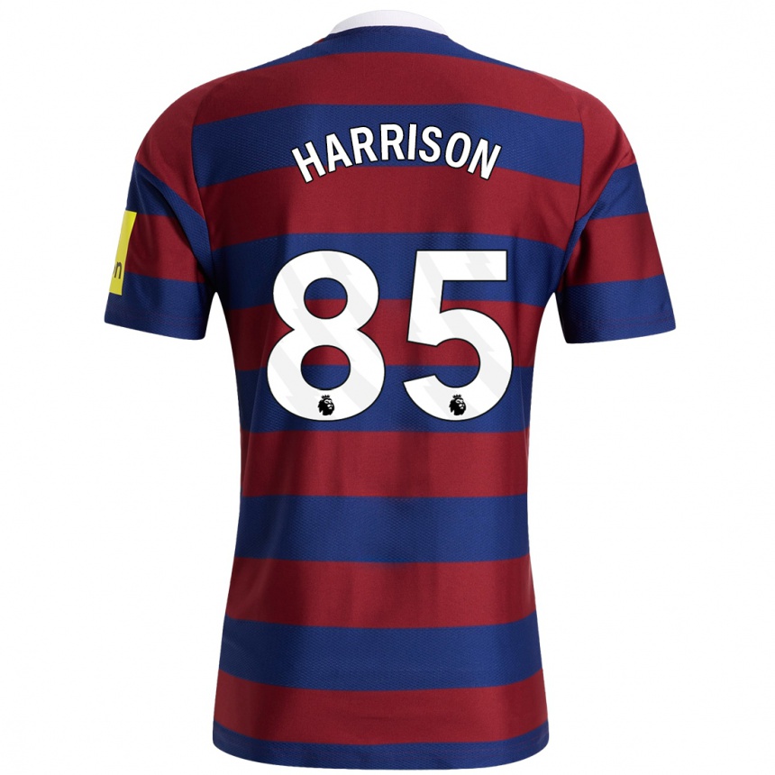 Kids Football Adam Harrison #85 Burgundy Navy Blue Away Jersey 2024/25 T-Shirt Uk