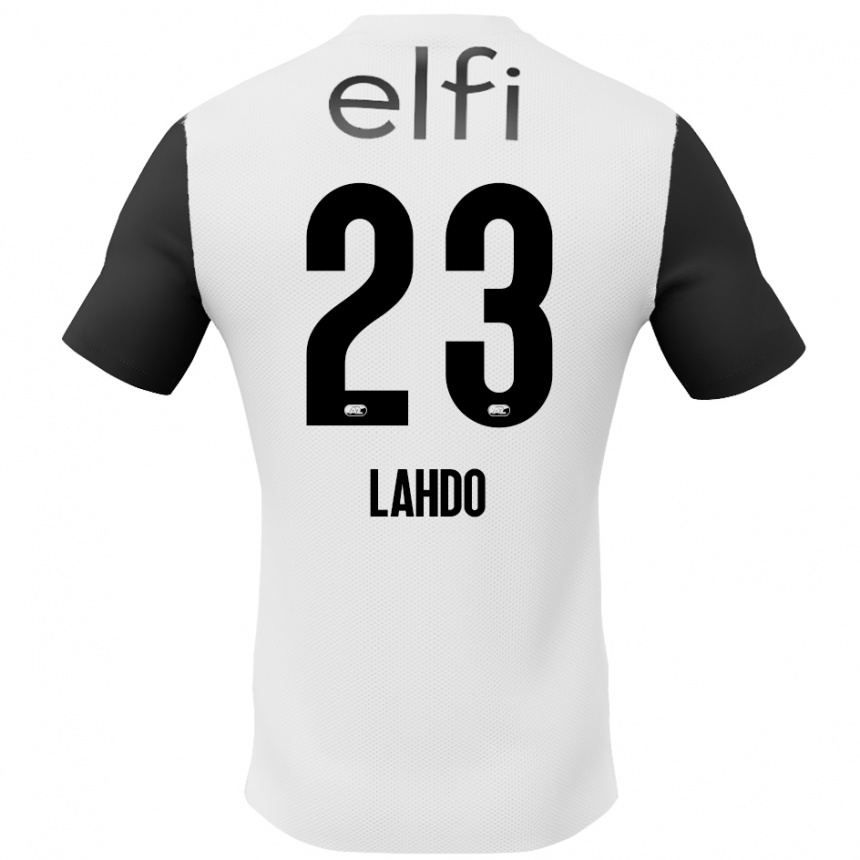 Kids Football Mayckel Lahdo #23 White Black Away Jersey 2024/25 T-Shirt Uk