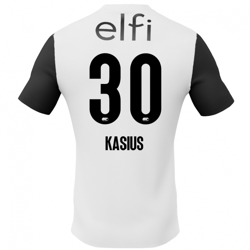 Kids Football Denso Kasius #30 White Black Away Jersey 2024/25 T-Shirt Uk