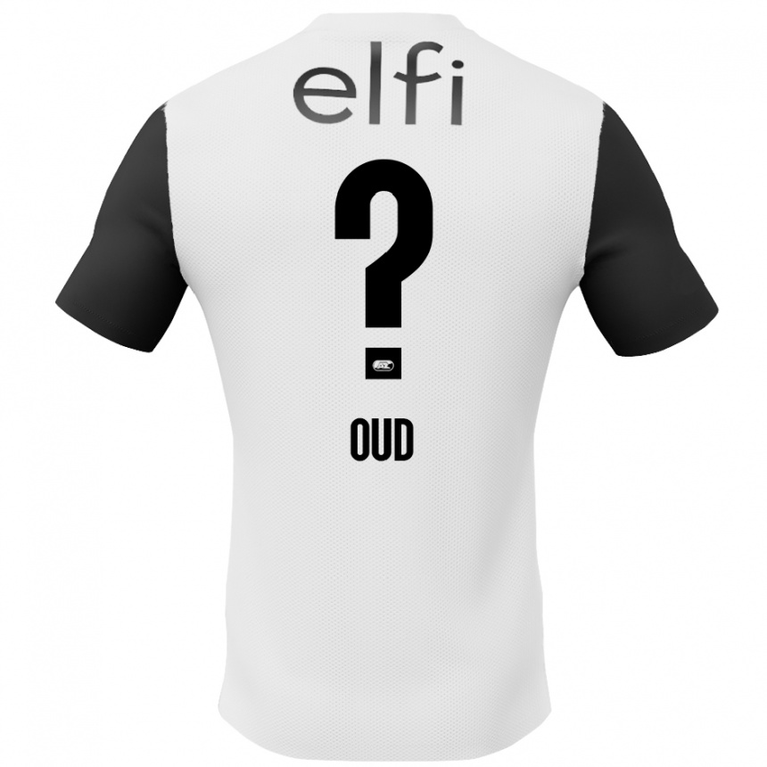 Kids Football Joeri Oud #0 White Black Away Jersey 2024/25 T-Shirt Uk