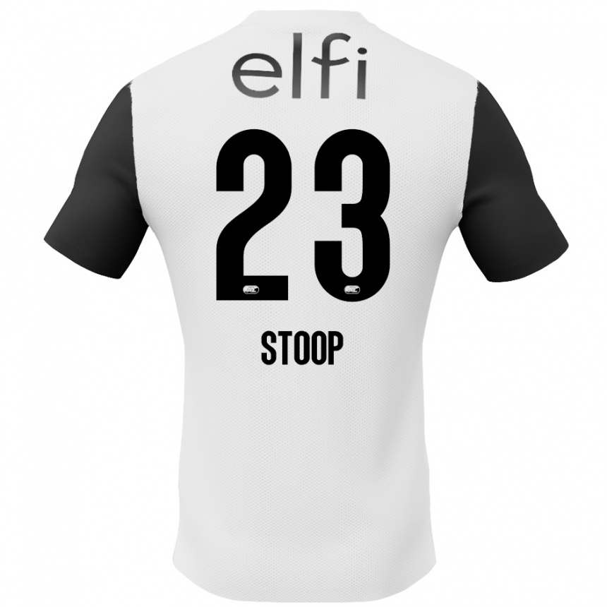 Kids Football Maudy Stoop #23 White Black Away Jersey 2024/25 T-Shirt Uk