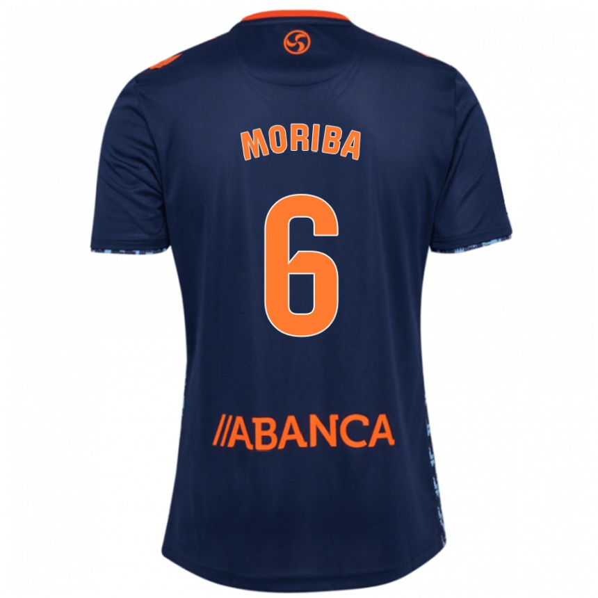 Kids Football Ilaix Moriba #6 Navy Blue Away Jersey 2024/25 T-Shirt Uk