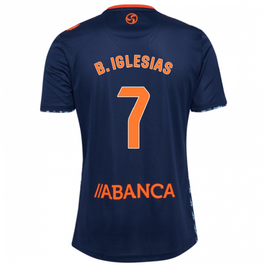 Kids Football Borja Iglesias #7 Navy Blue Away Jersey 2024/25 T-Shirt Uk