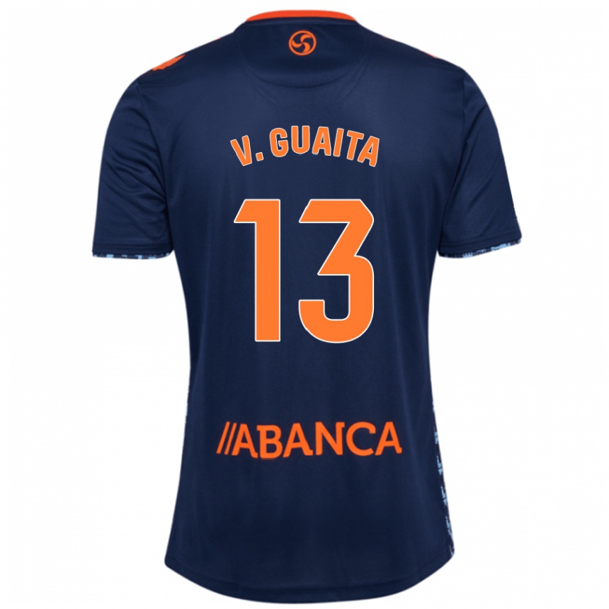 Kids Football Vicente Guaita #13 Navy Blue Away Jersey 2024/25 T-Shirt Uk