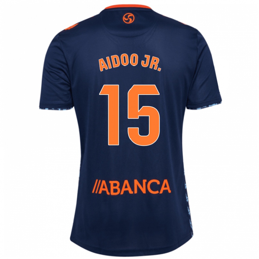 Kids Football Joseph Aidoo #15 Navy Blue Away Jersey 2024/25 T-Shirt Uk